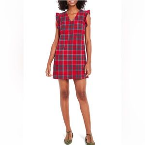 Vineyard Vines sz 20 women’s Christmas Ruffle Sleeveless plaid Dress XXL